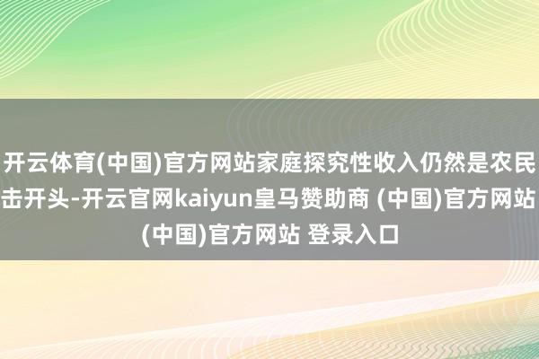 开云体育(中国)官方网站家庭探究性收入仍然是农民收入的抨击开头-开云官网kaiyun皇马赞助商 (中国)官方网站 登录入口