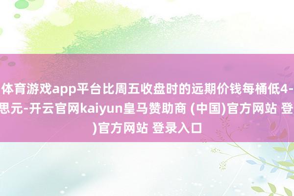 体育游戏app平台比周五收盘时的远期价钱每桶低4-5好意思元-开云官网kaiyun皇马赞助商 (中国)官方网站 登录入口