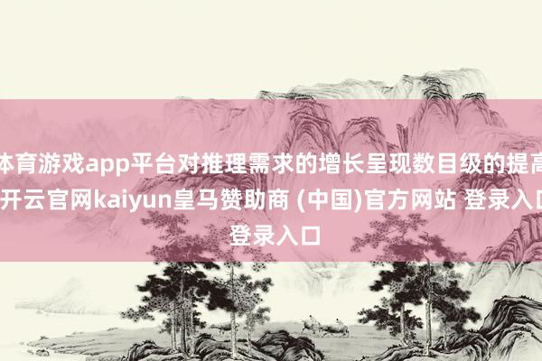 体育游戏app平台对推理需求的增长呈现数目级的提高-开云官网kaiyun皇马赞助商 (中国)官方网站 登录入口